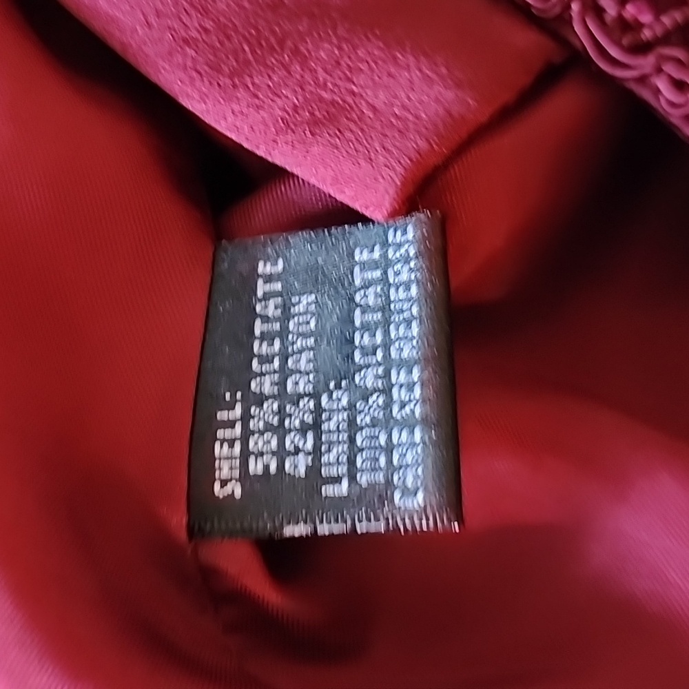 Carmen Marc Valvo Dark Purlpe / Burgundy Jacket Quiet Luxury Elegant - Picture 8 of 8